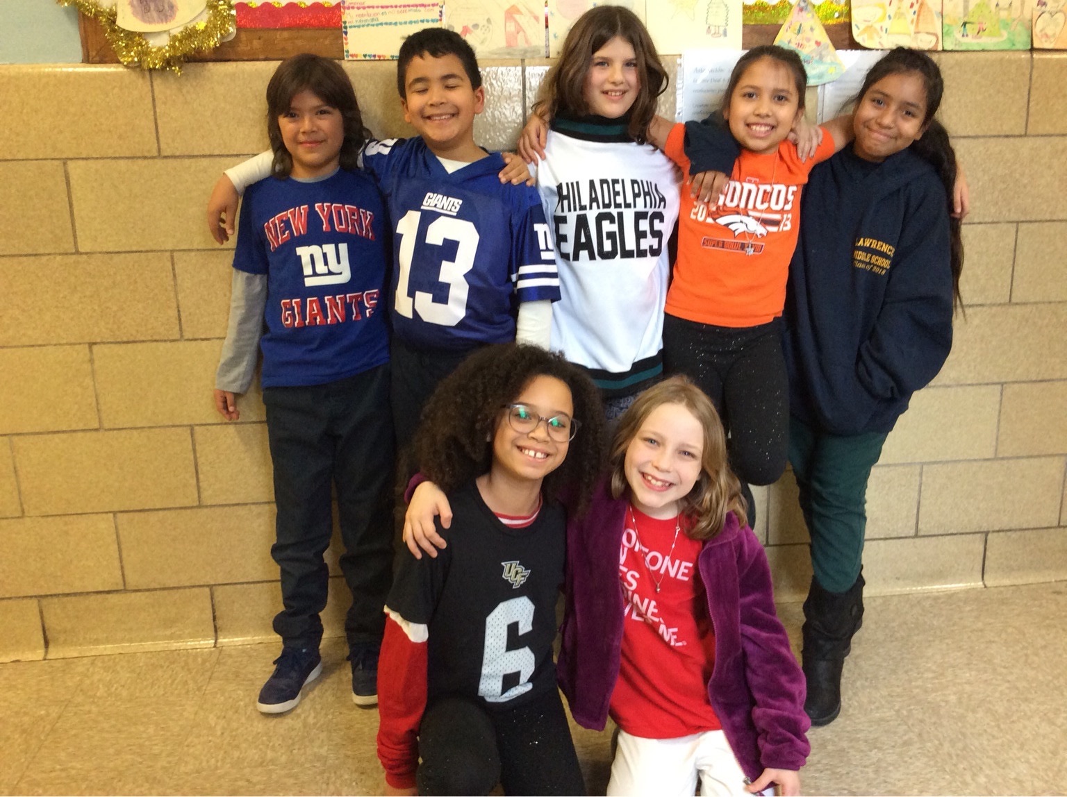 Konnor and classmates in elementary school